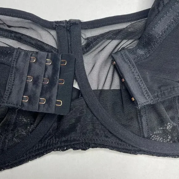 Curvy Kate Scantilly Peek-A-Boo Lace Balcony Bra size 34L Black New - Picture 12 of 13